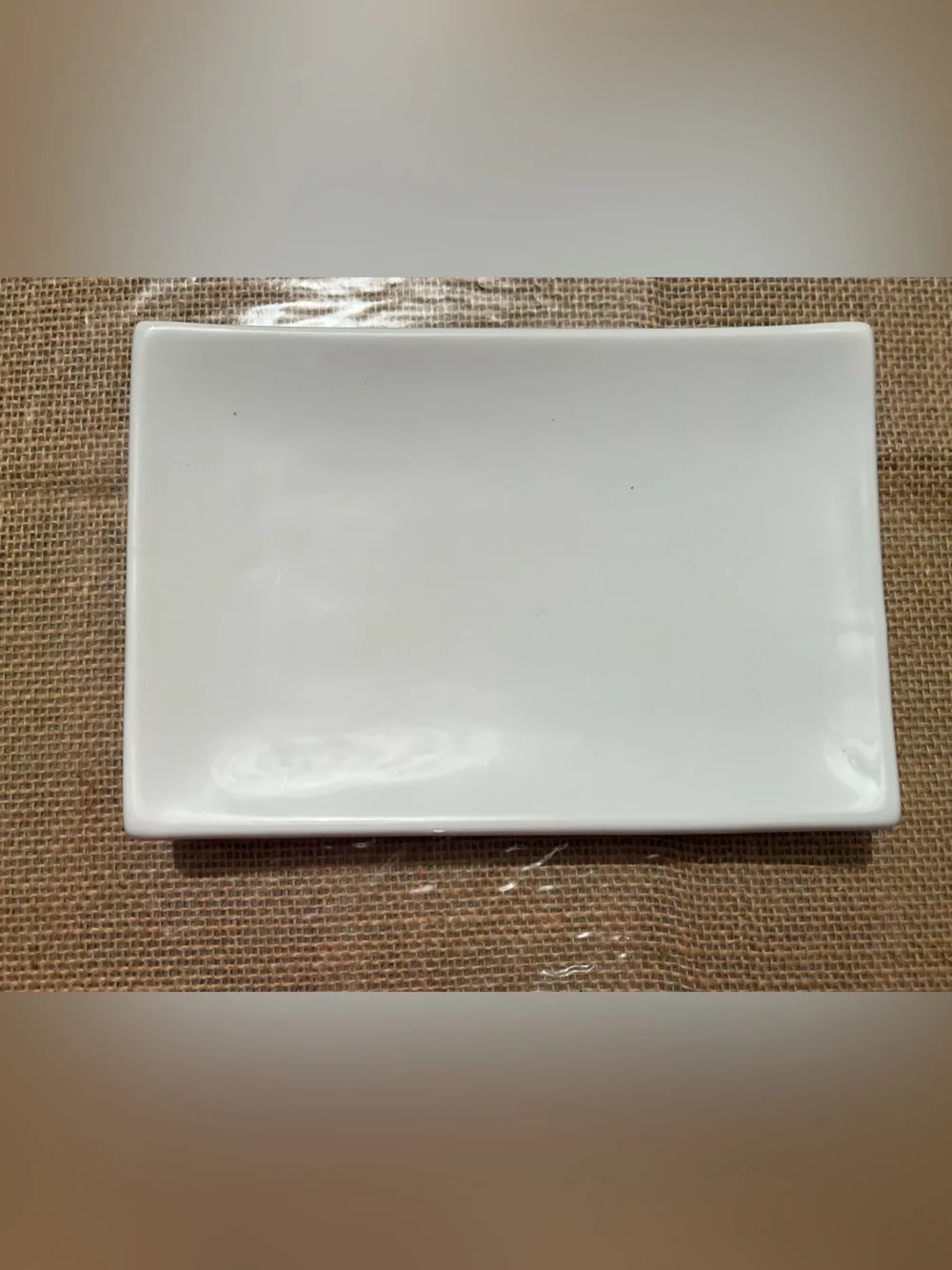 Pier 1 White Ceramic Rectangular Tray